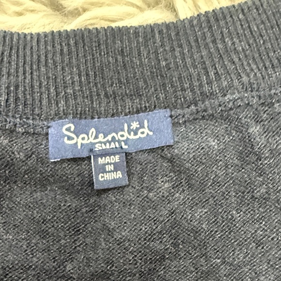 Splendid Navy and Cream Striped Sweater - Picture 2 of 2